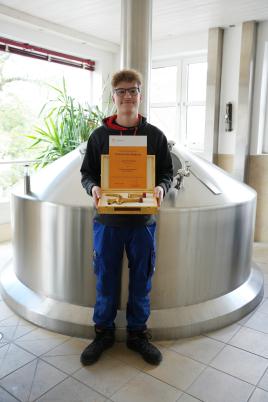 Johannes Hartmann ist Bayerns bester Nachwuchsbrauer 2024 (Bild: HWK Oberfranken)